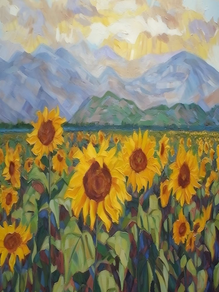 Sunflowers In The Mountains
