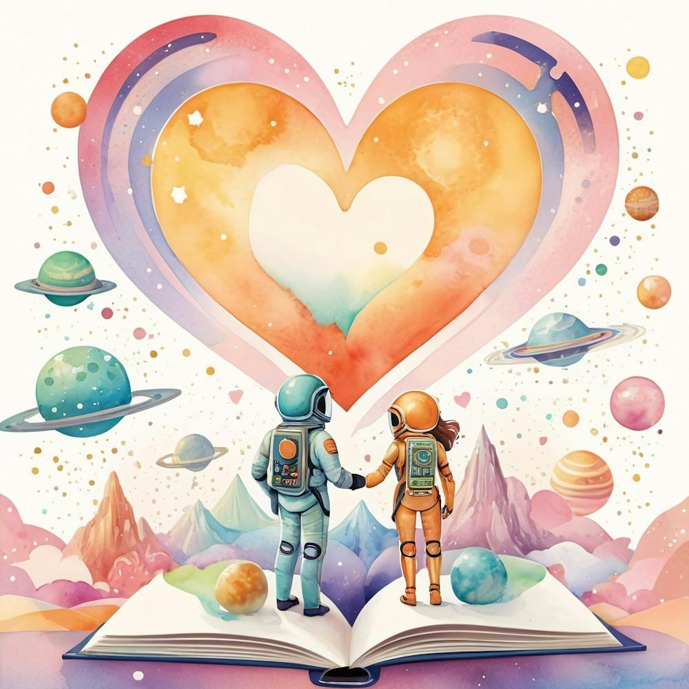 Heart Of Space vintage retro sci-fi art