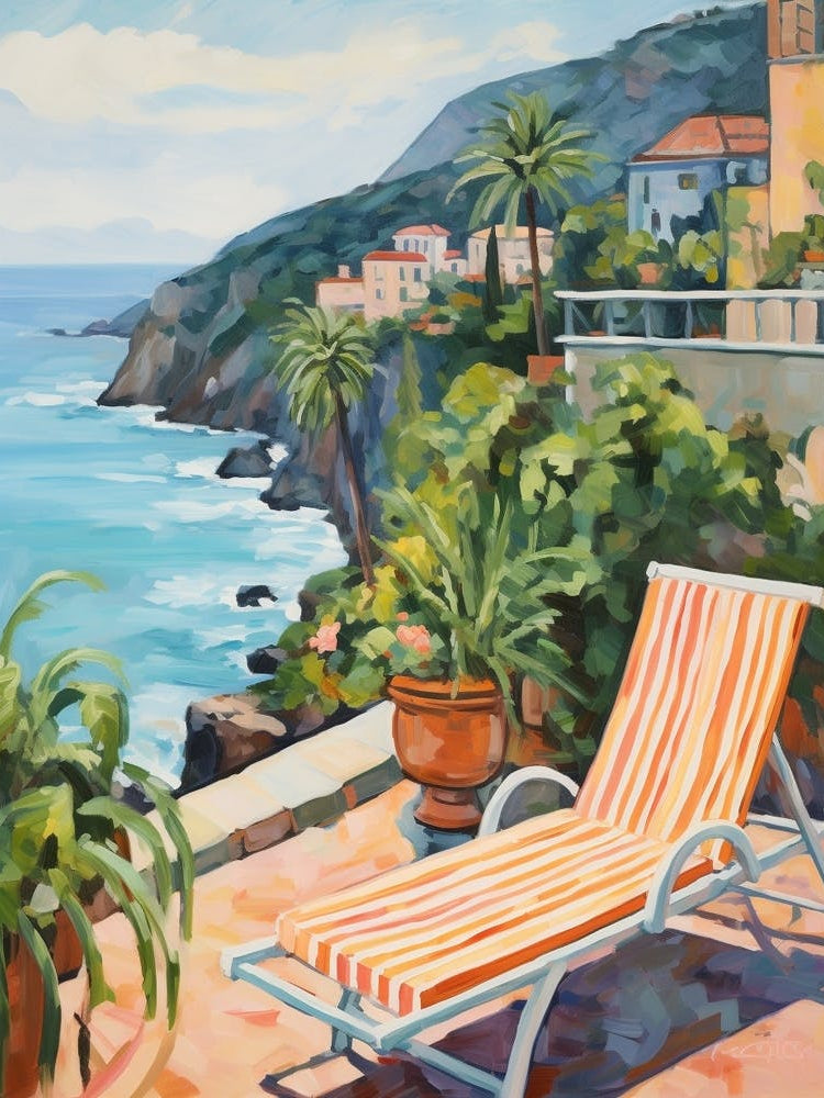 Sun Lounger By The Pool In Cinque Terre Italy 2