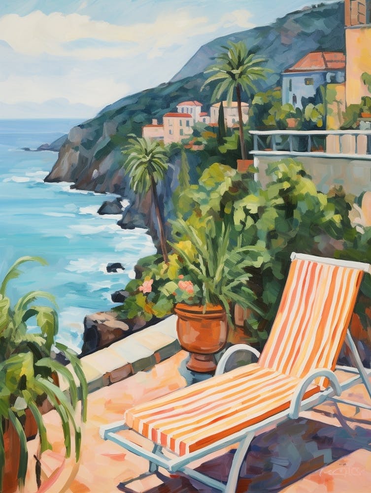 Sun Lounger By The Pool In Cinque Terre Italy 2