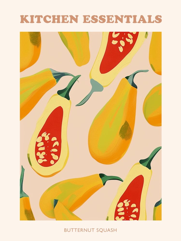 Butternut Squash Pastel Poster 1