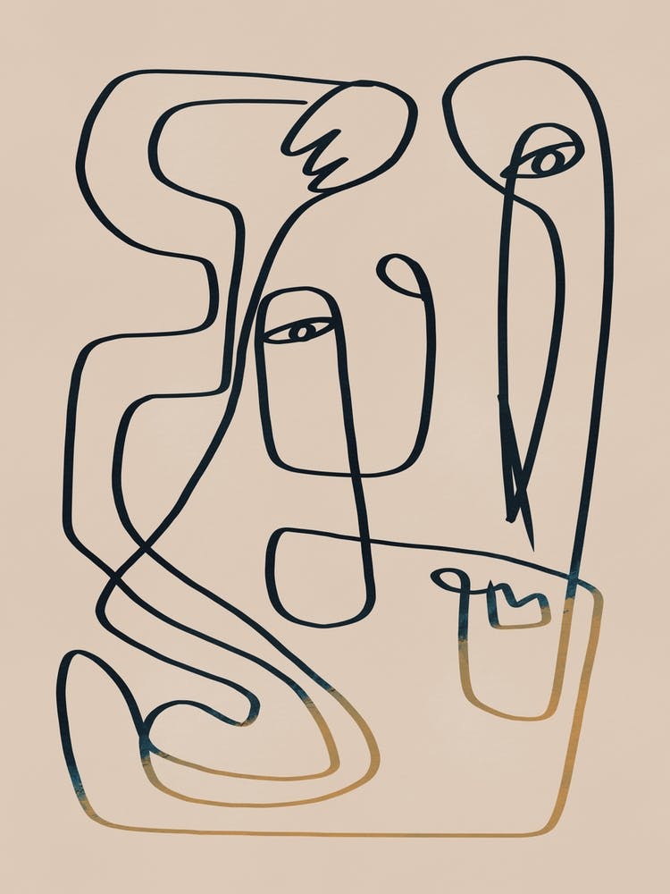 Line Art Portrait Study