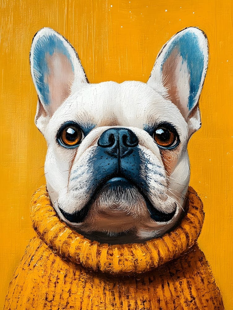 Frenchie In Yellow And Blue 4