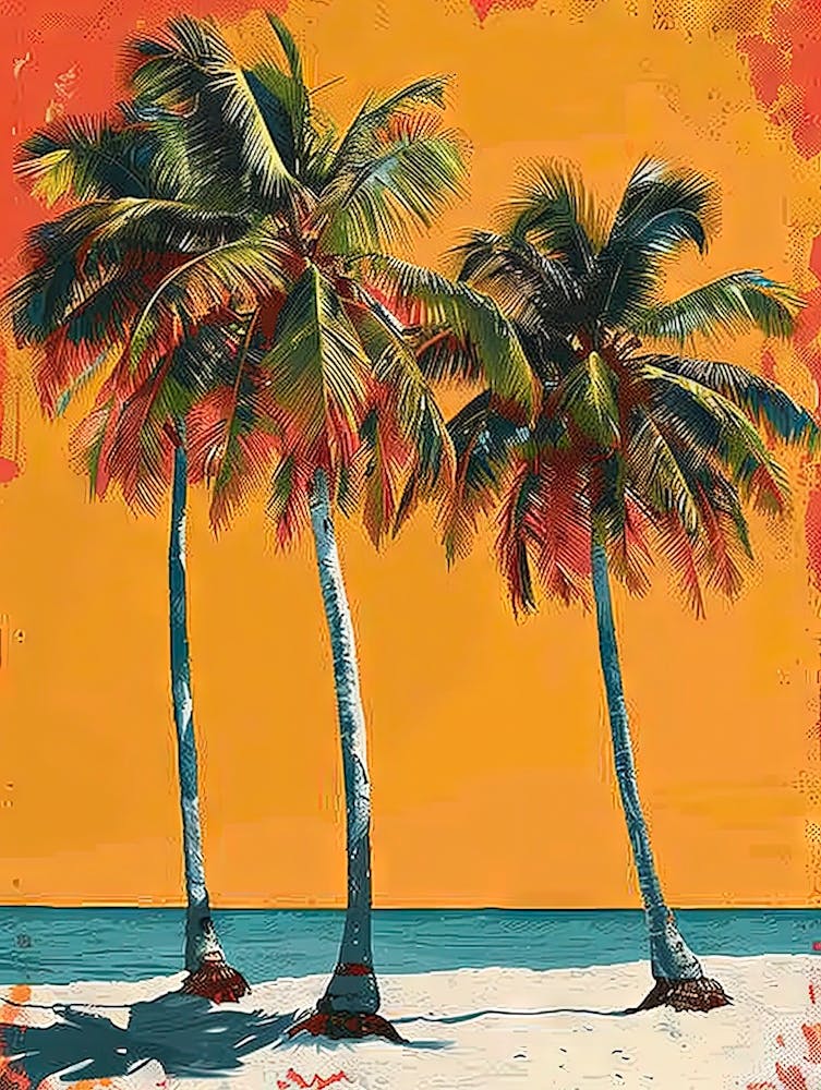 Palm Trees On The Beach