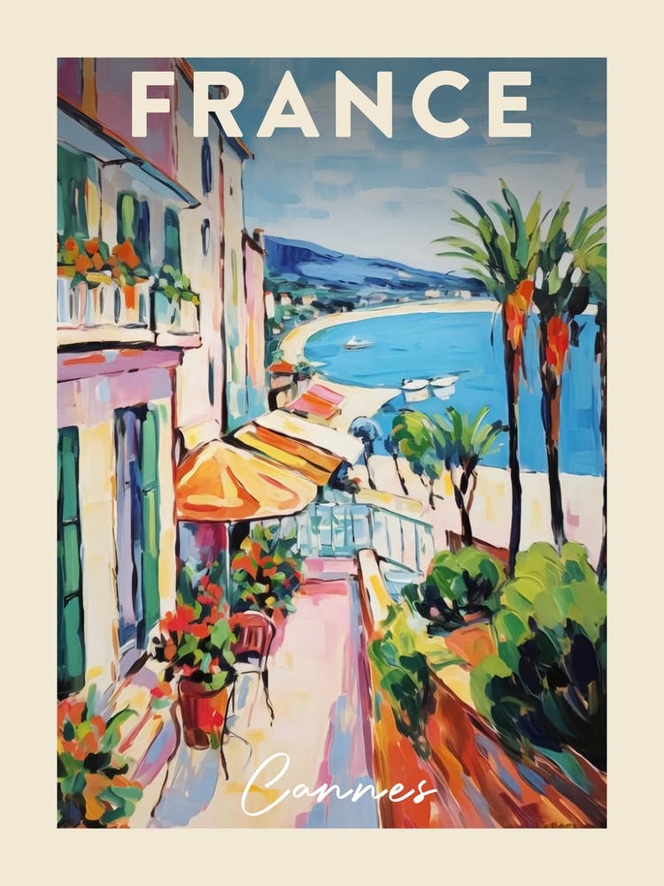 Cannes France 2 Fauvist Painting  Travel Poster