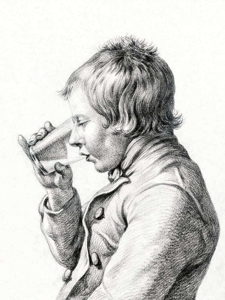 Boy, Drinking From A Glass 1, Jean Bernard