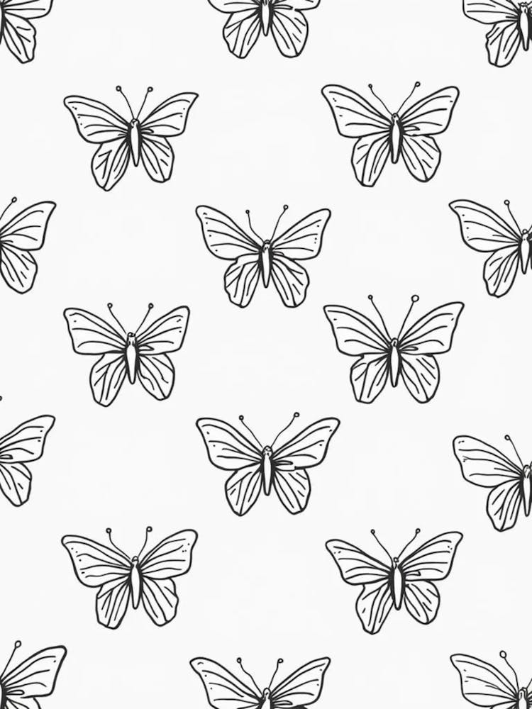 Butterfly Pattern line art