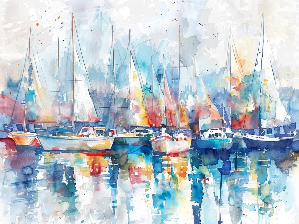 Sailboats Canvas Print 2