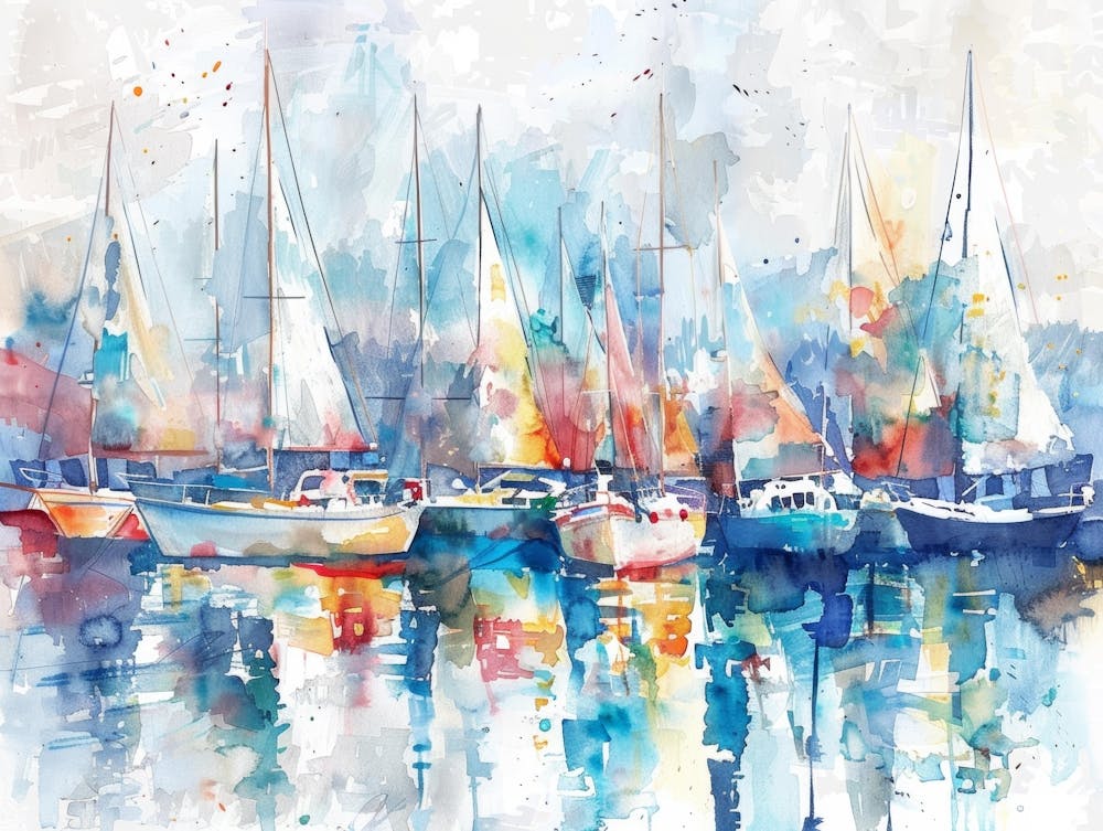 Sailboats Canvas Print 2