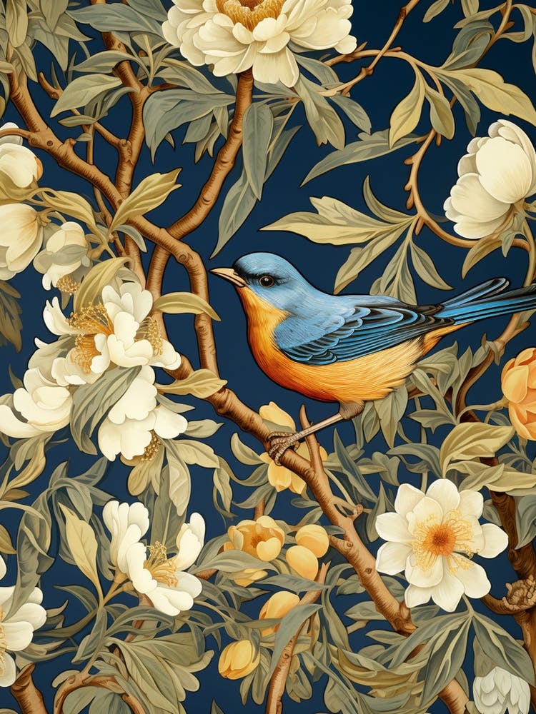 Vogel auf einem Ast 10
