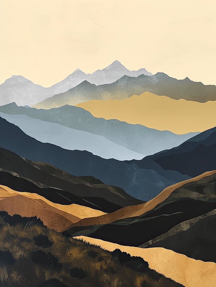 Luminous Labyrinth: Minimalist Peaks