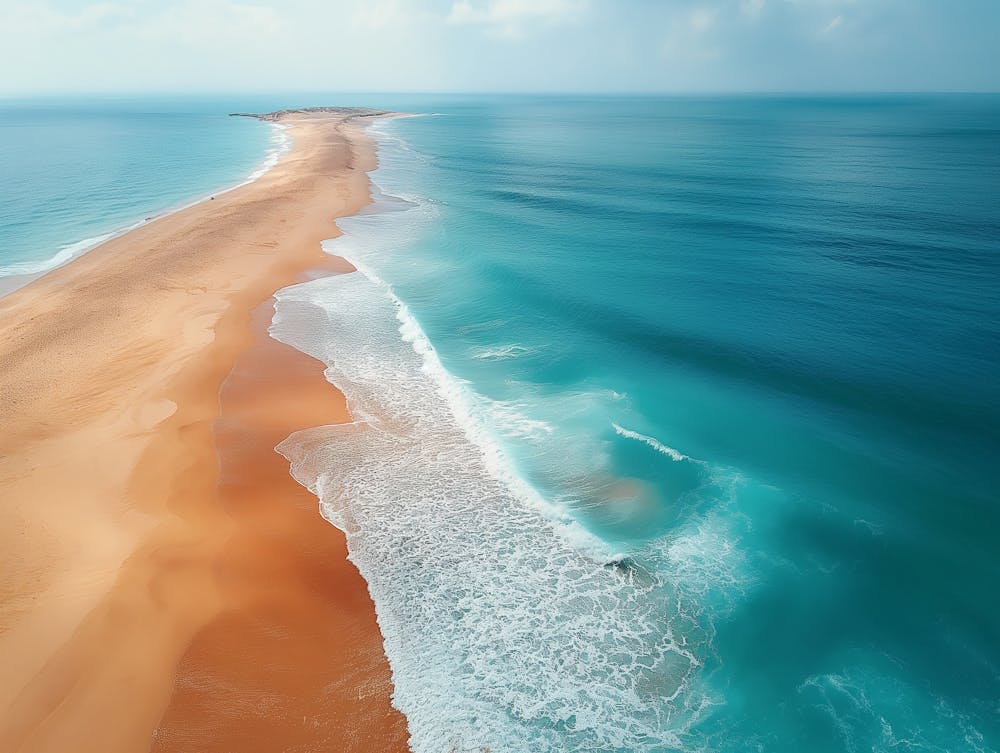 Sandstrand, Türkisblaues Meerwasser