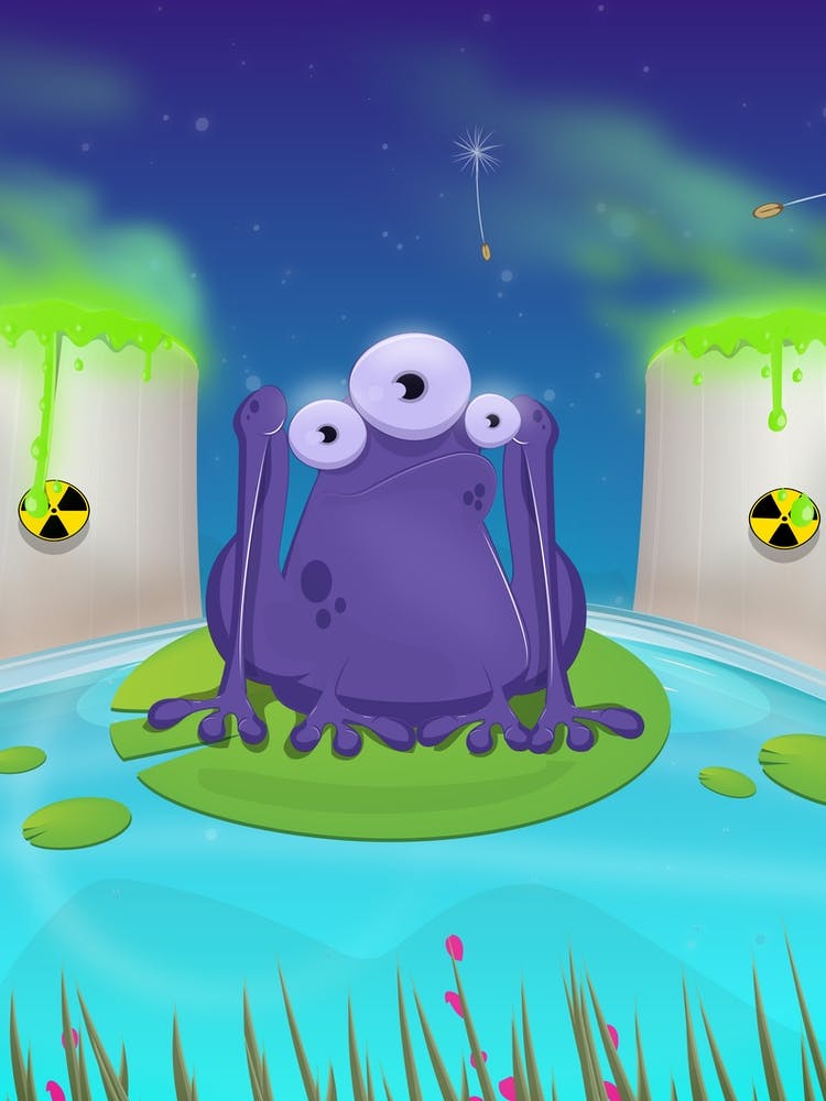 Frog Monster funny cartoon