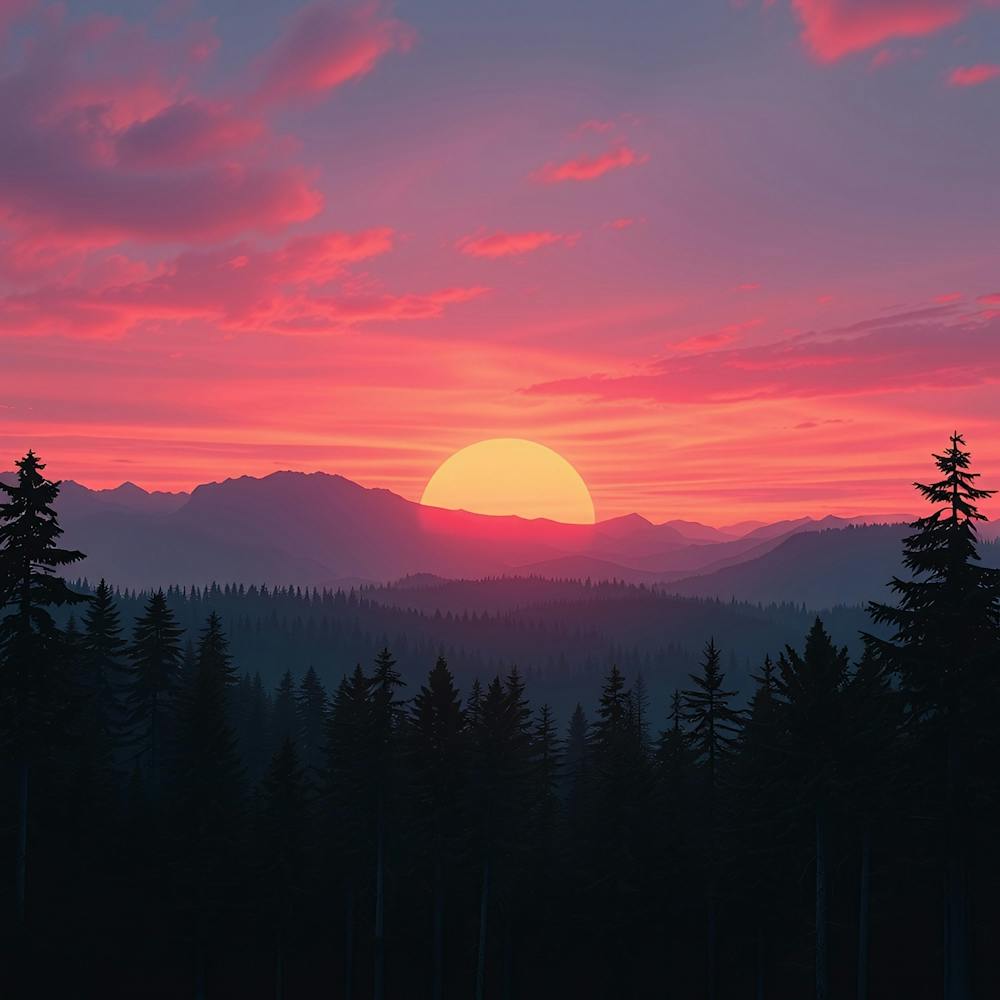 Sunset In The Mountains 50