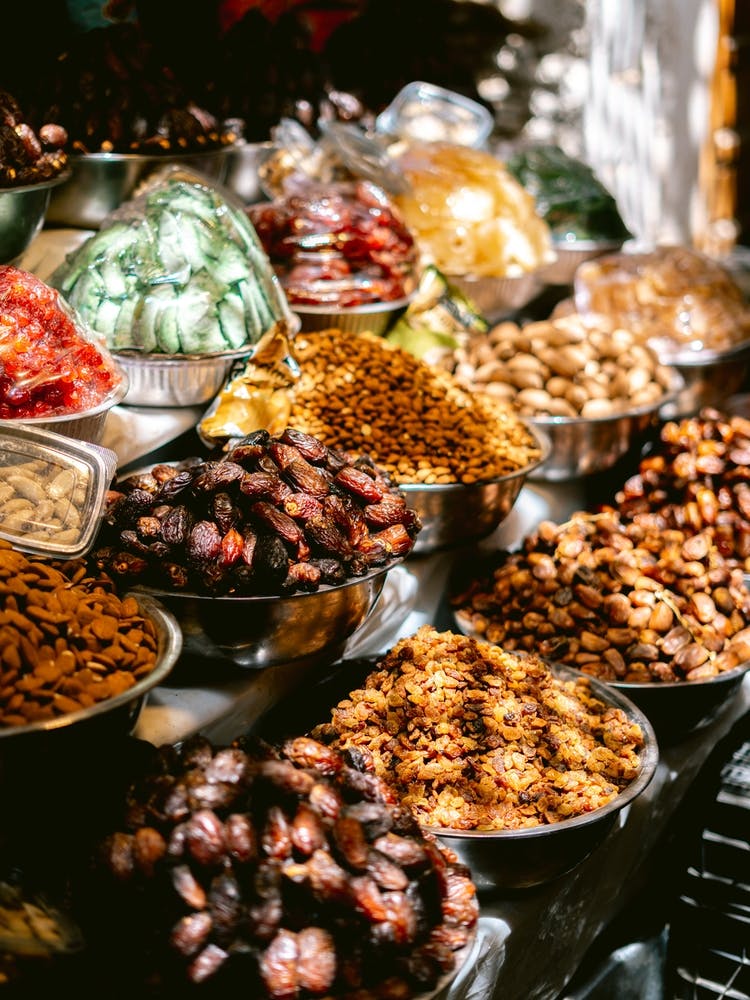 Herbs and spices at Food Market in Fes, Morocco | Colorful travel photography 1