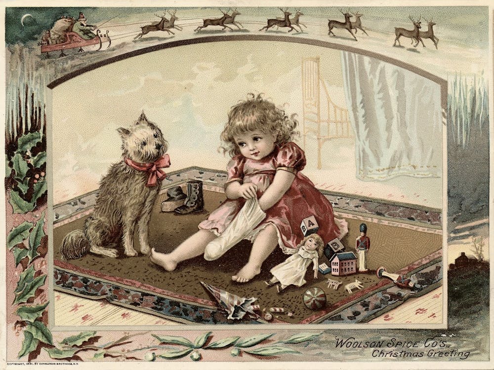 Little Girl And Dog