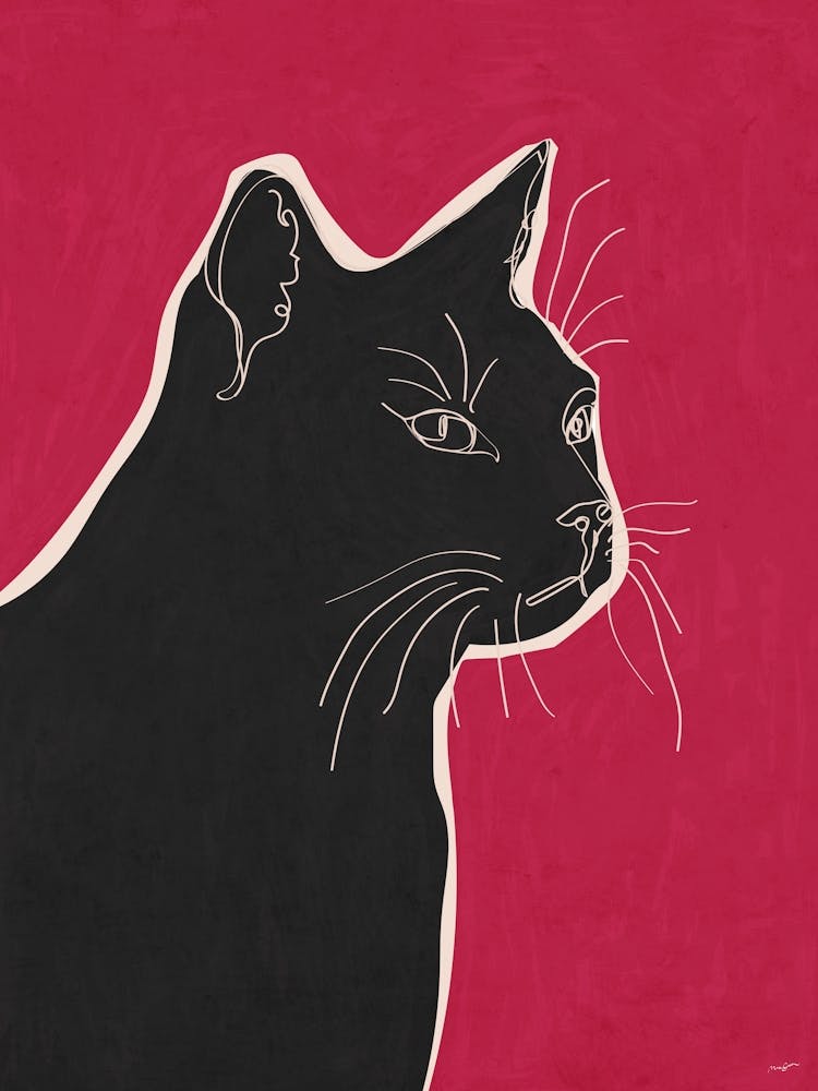 Chat Noir Impression sur Toile