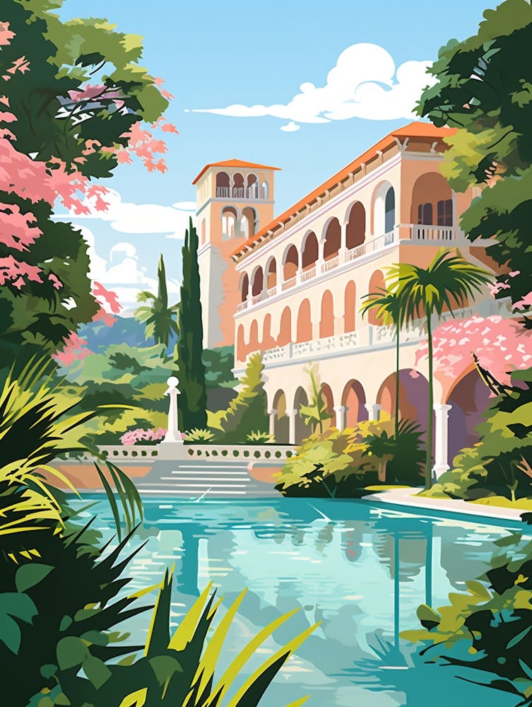 Vizcaya Museum And Gardens Usa Illustration 3 