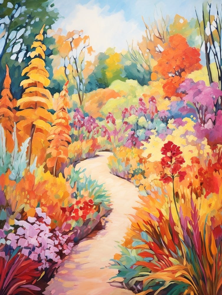 Peinture Jardins d'Automne Lewis Ginter Botanical Garden Usa 1