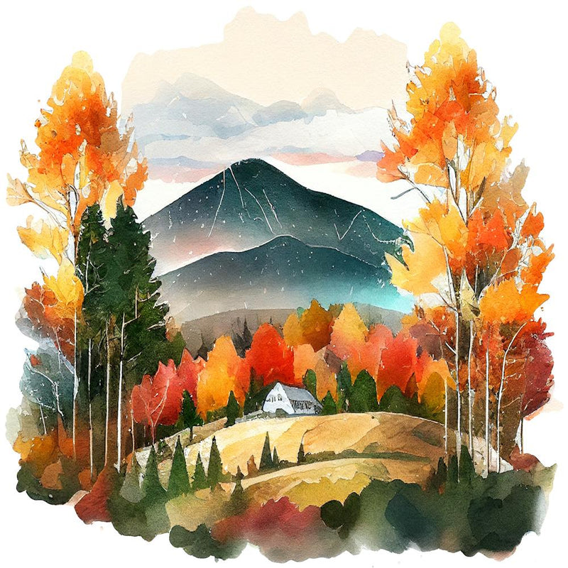 Watercolor Autumn Landscape 56
