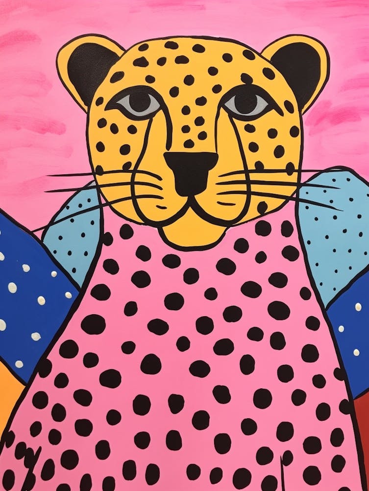 Pink Polka Dot Mountain Lion 3