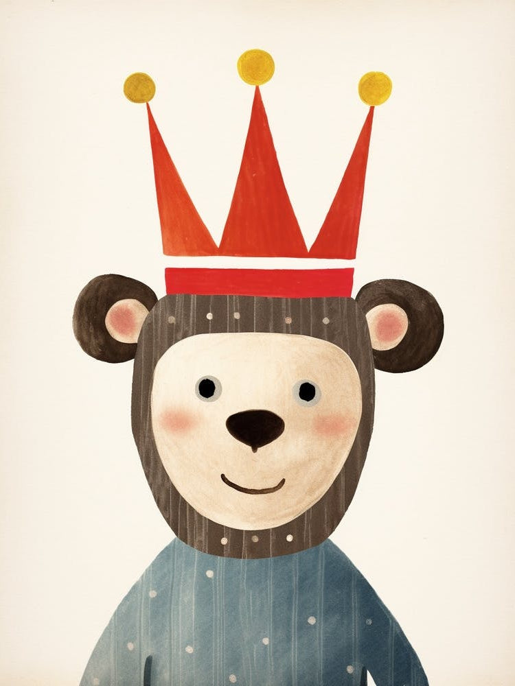 Little Chimpanzee 3 Wearing A Crown