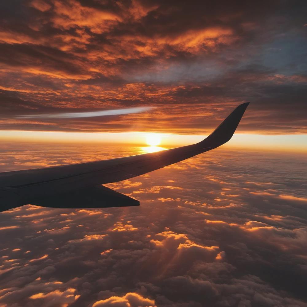 Sunset From An Airplane