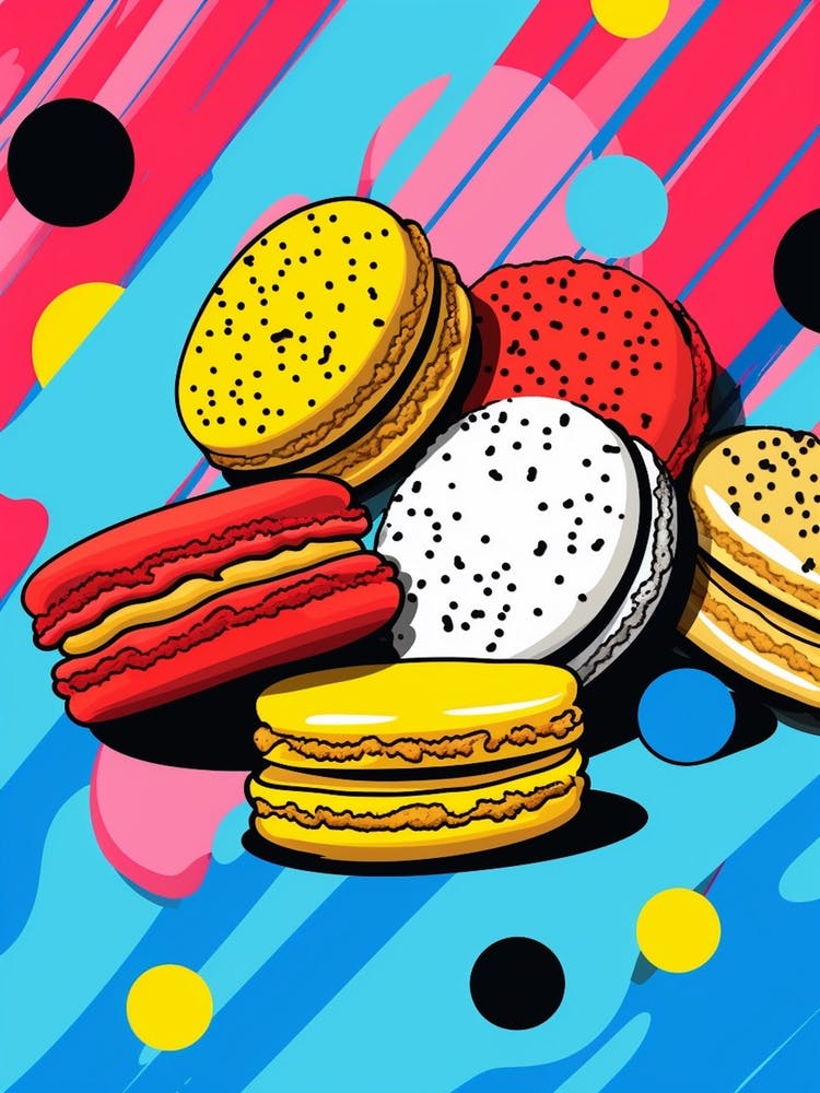 Cartoon Pop Art Macaron
