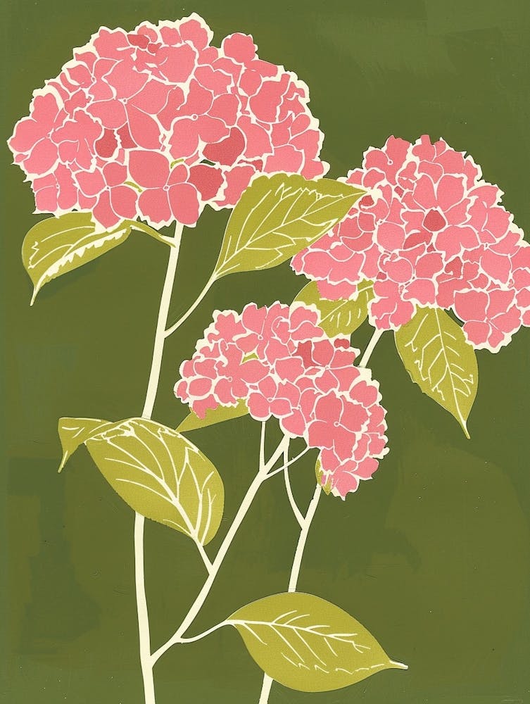 Pink & Green Hydrangea 3