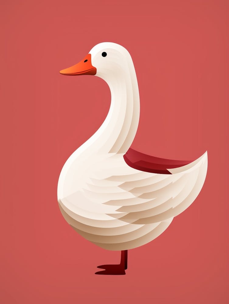 Minimalist Mallard Duck 1 Illustration