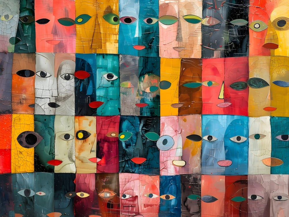 Modern Colorful Faces 2