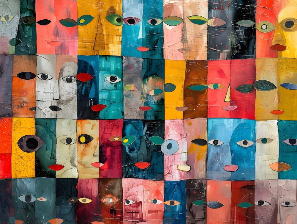 Modern Colorful Faces 2