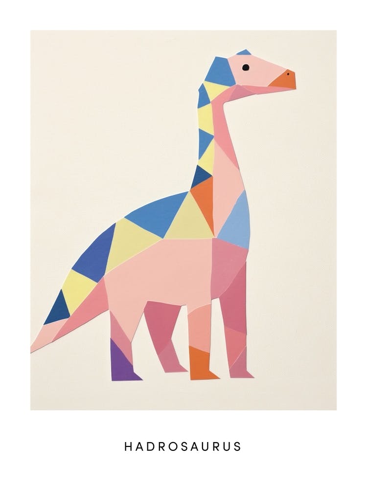 Nursery Dinosaur Art Hadrosaurus 1 Poster