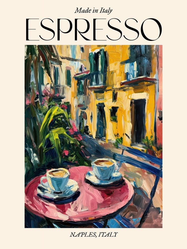 Naples Espresso Made In Italy 1 Poster
