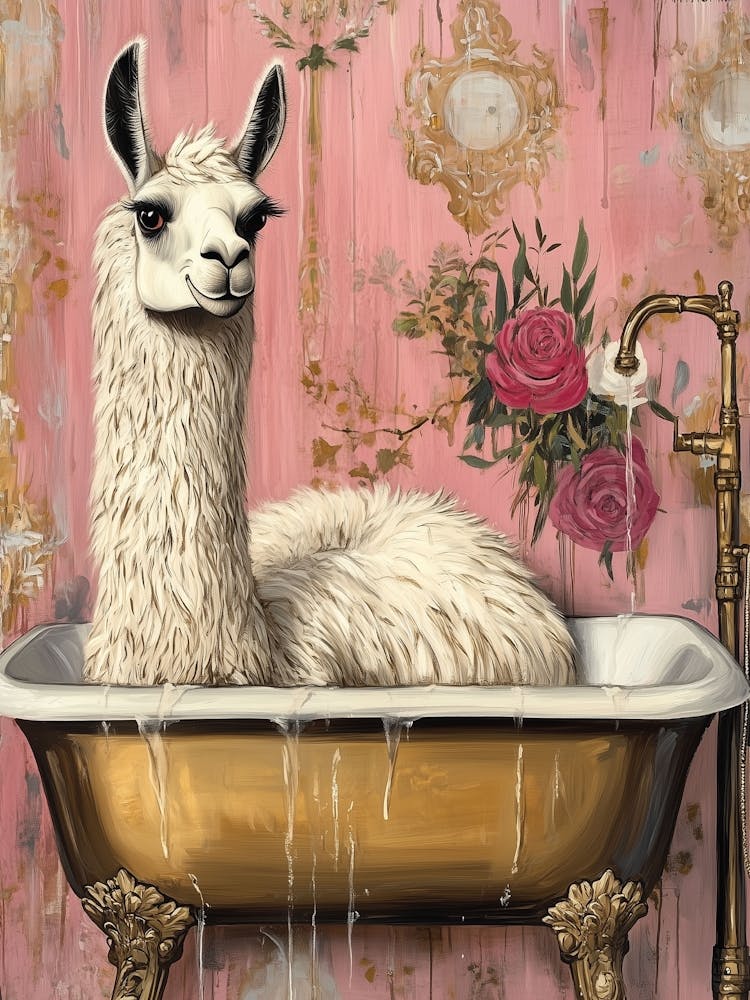 Llama's Bath Time