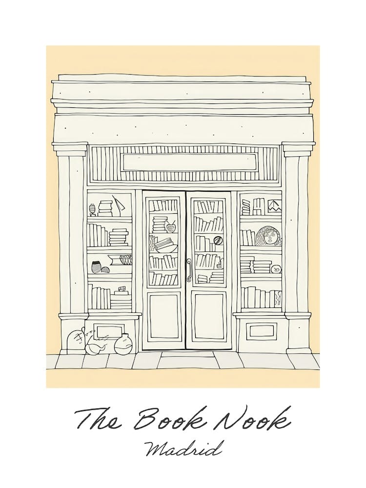 Madrid The Book Nook Pastel Colours 2 Poster