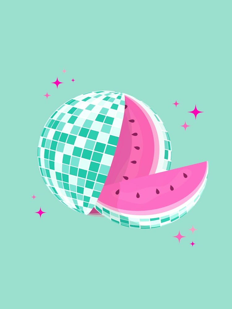 Turquoise Disco Watermelon