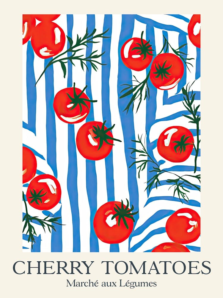 Marche Aux Legumes Cherry Tomatoes Summer Illustration 8