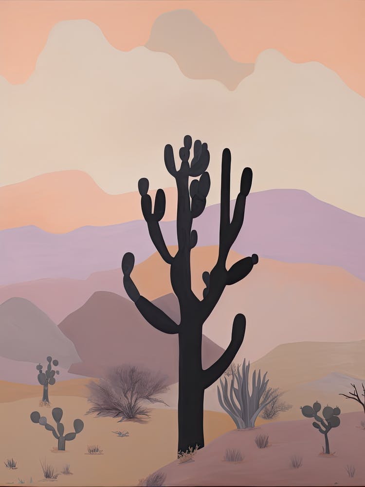 Chihuahuan Desert   North America (Mexico And United States), Contemporary Abstract Illustration 4
