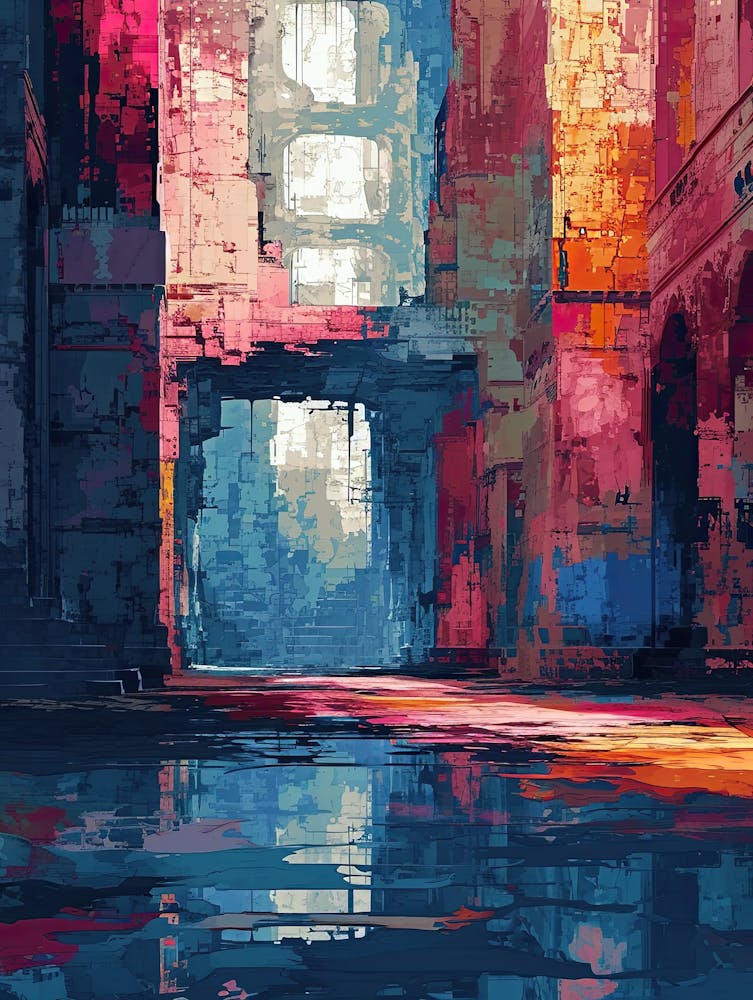 Abstract Of A City | Pixel Art Series