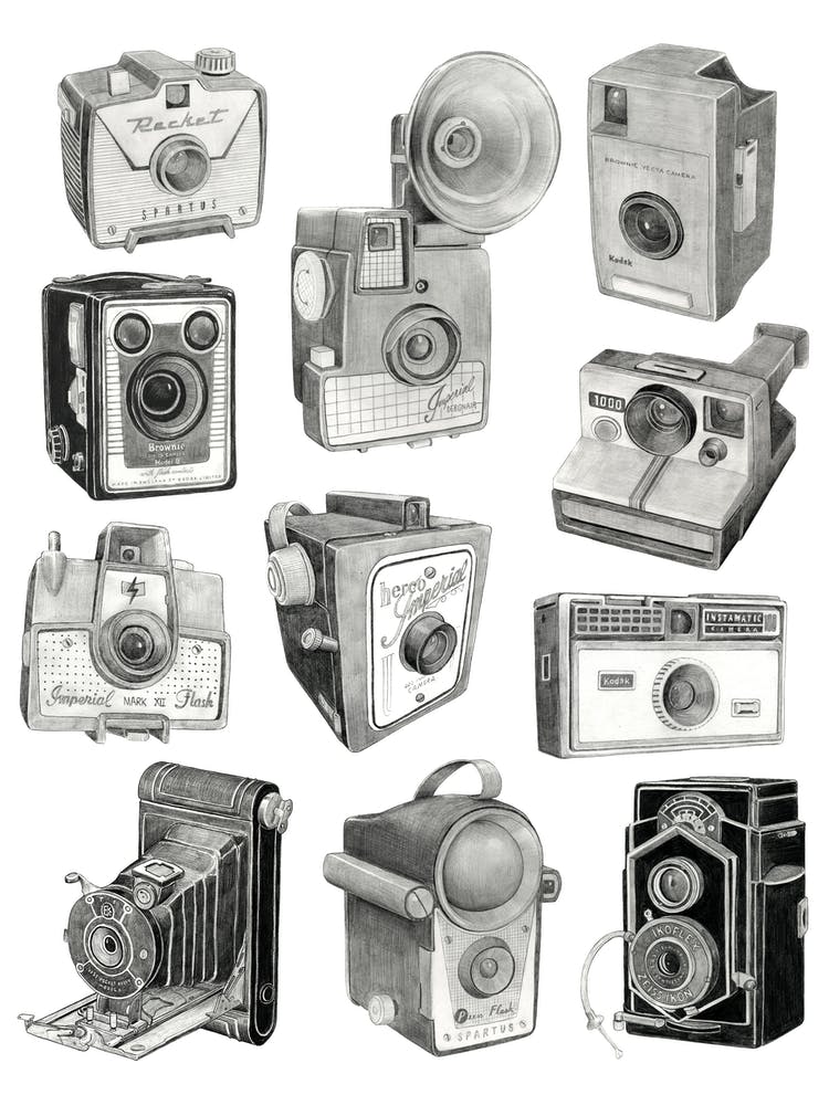 Grey, Black And White Cameras