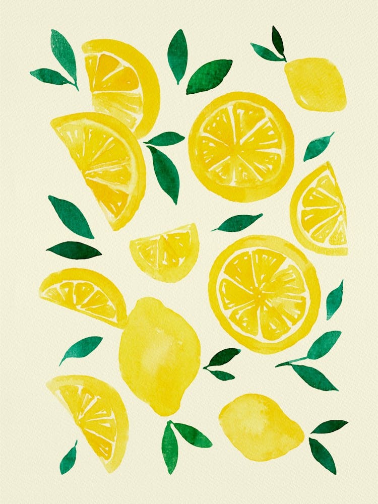Aquarell-Zitronen