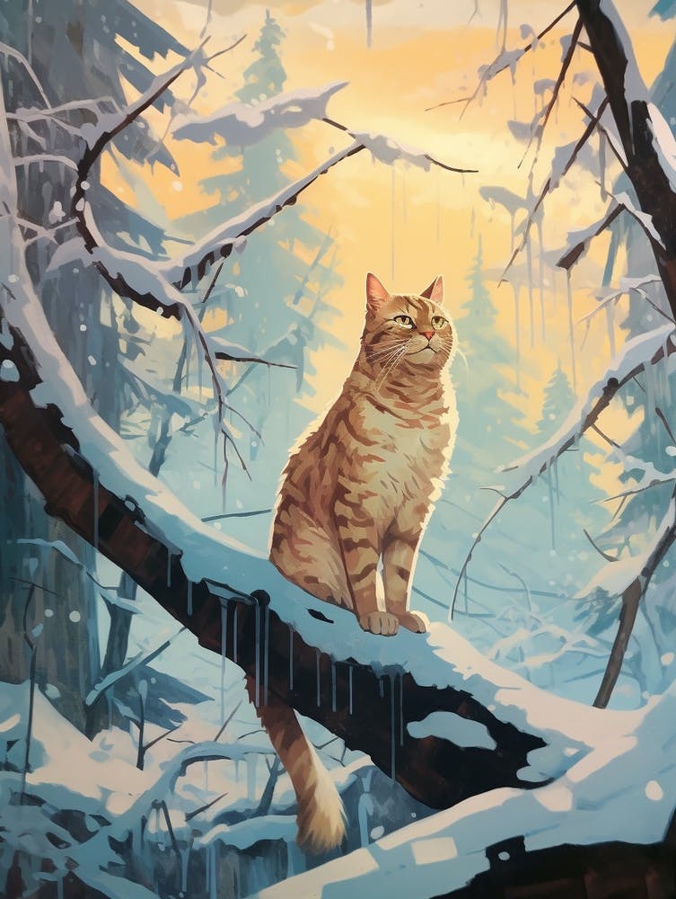 Winter Bobcat 2 Illustration
