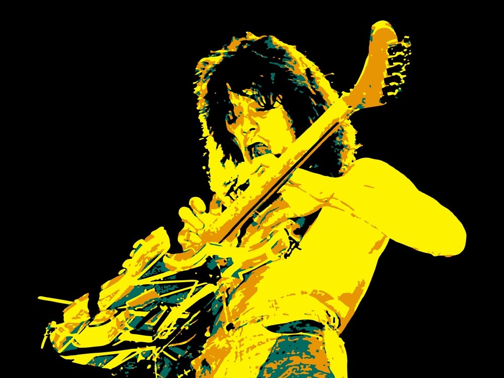 Eddie Van Halen Music Legend in Pop Art 3