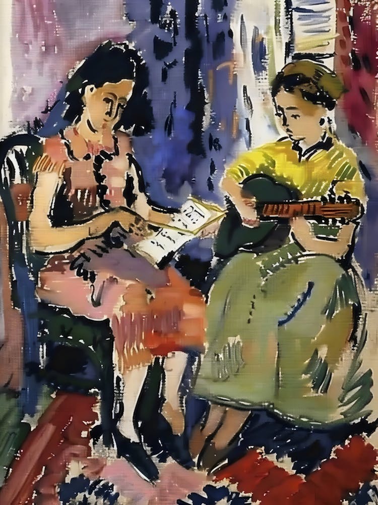 Two Women Playing Music