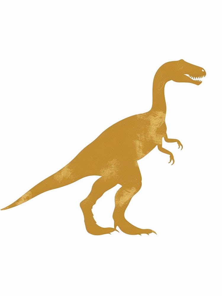 Mustard Dinosaur Silhouette 3