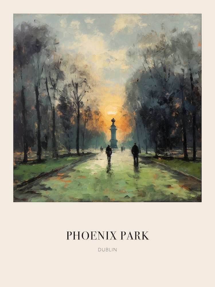 Phoenix Park Dublin 2 Vintage Cézanne-inspiriertes Poster