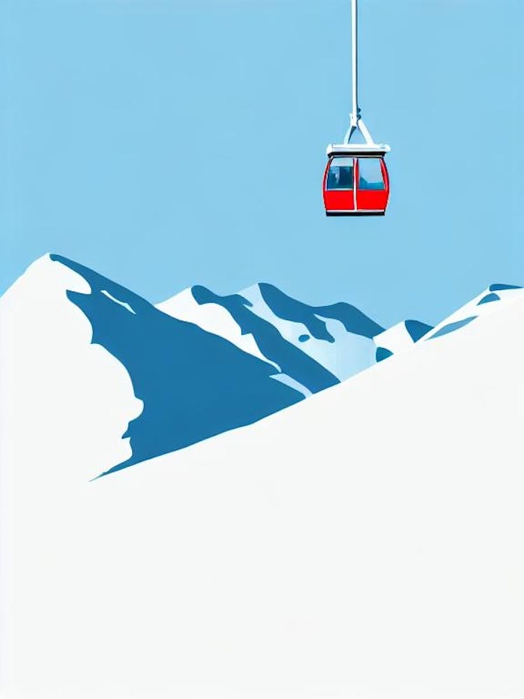 Ischgl, Austria Minimal Skiing Poster