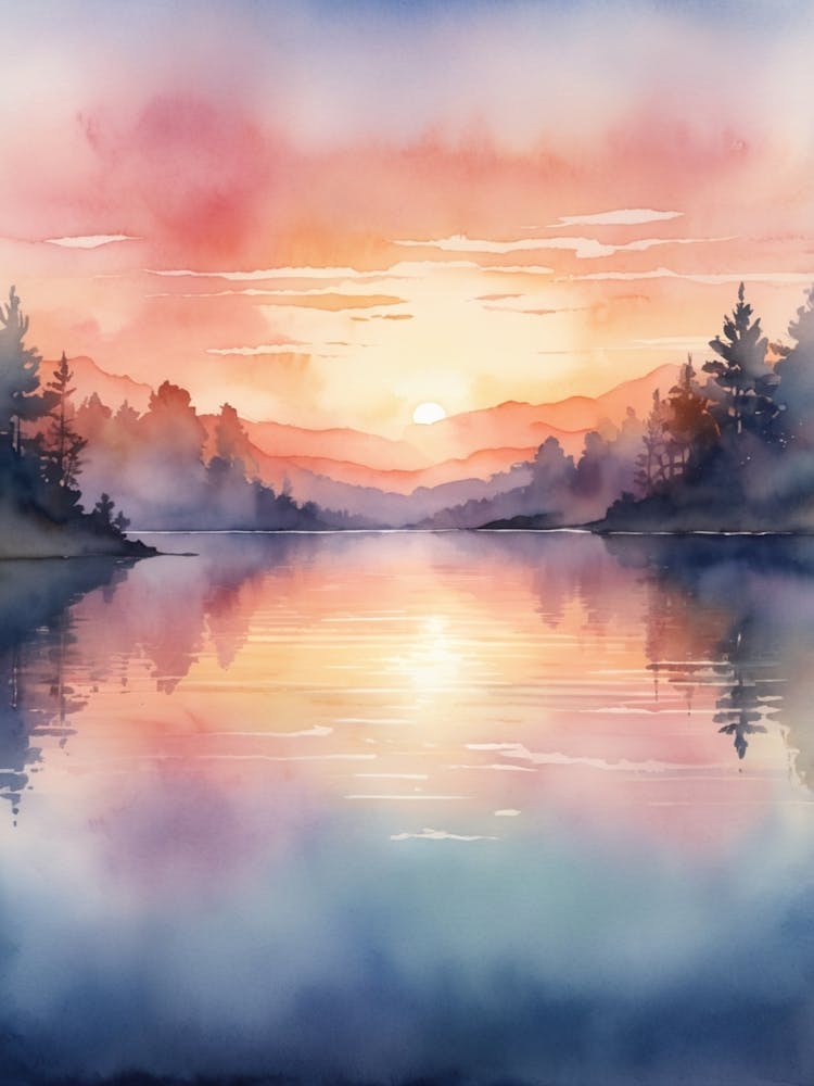 Watercolor Sunset