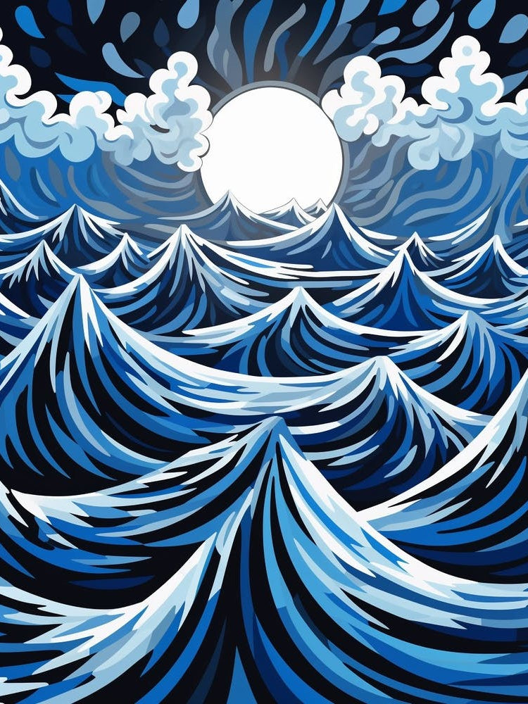 Waves Abstract Geometric Illustration 7